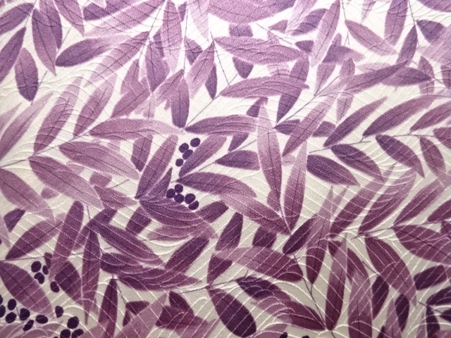  枝葉模様小紋着物